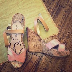 Beautiful light pink Sandals with ankle strap